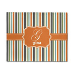 Orange & Blue Stripes 8' x 10' Patio Rug (Personalized)