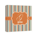 Orange & Blue Stripes Canvas Print - 8x8 (Personalized)