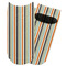 Orange & Blue Stripes Adult Ankle Socks - Single Pair - Front and Back