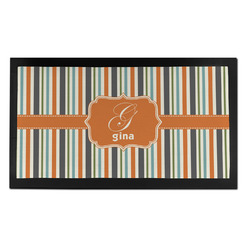 Orange & Blue Stripes Bar Mat - Small (Personalized)