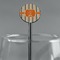 Orange & Blue Stripes Black Plastic 5.5" Stir Stick - Round - Main