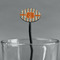 Orange & Blue Stripes Black Plastic 7" Stir Stick - Oval - Main