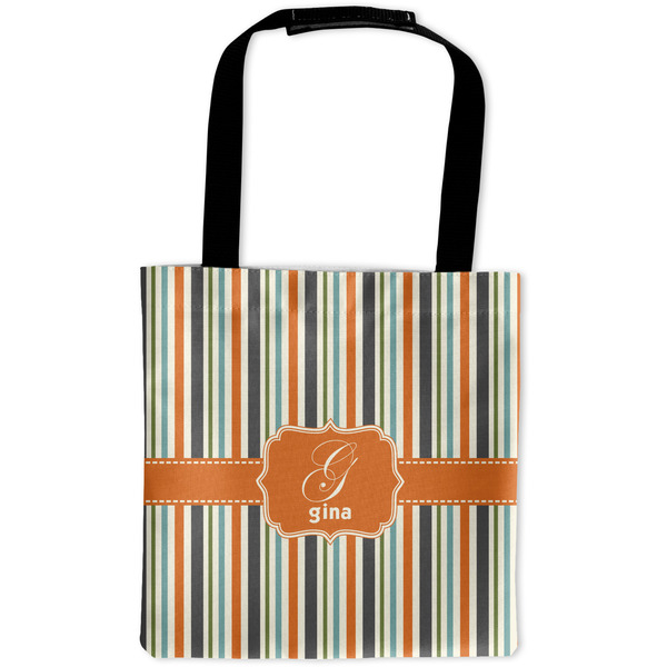 Custom Orange & Blue Stripes Auto Back Seat Organizer Bag (Personalized)