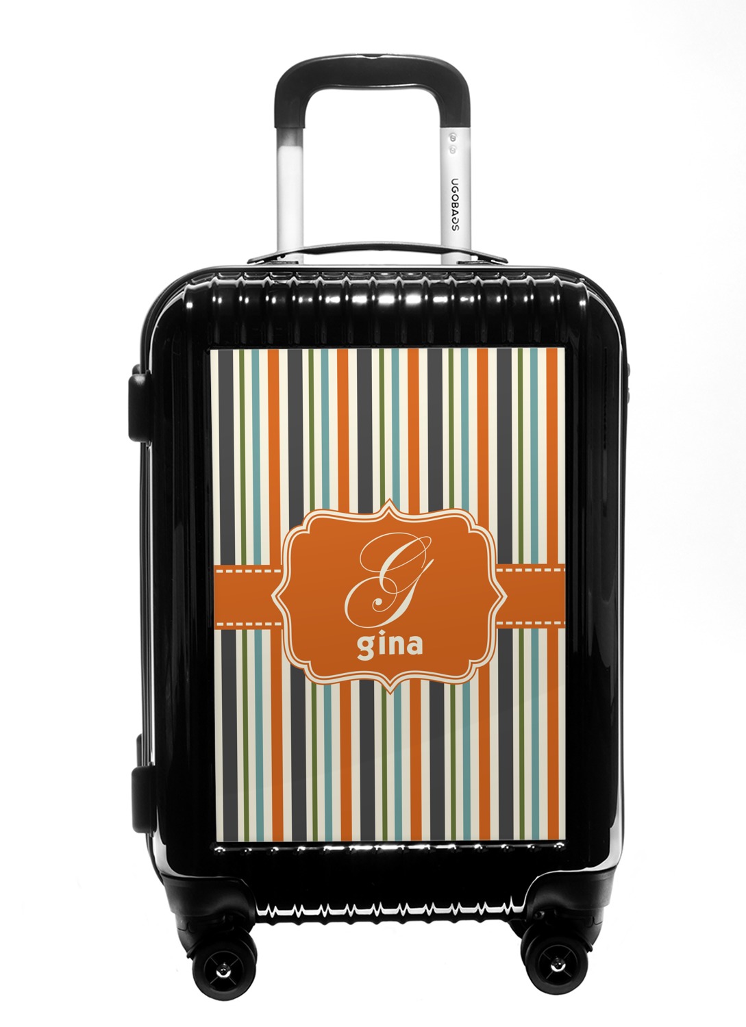 hard shell suitcase orange