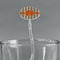 Orange & Blue Stripes Clear Plastic 7" Stir Stick - Oval - Main