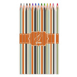 Orange & Blue Stripes Colored Pencils (Personalized)