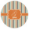 Orange & Blue Stripes Drink Topper - Medium - Single