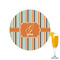 Orange & Blue Stripes Drink Topper - Small - Single with Drink