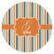 Orange & Blue Stripes Drink Topper - Small - Single