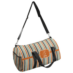 Orange & Blue Stripes Duffel Bag (Personalized)