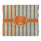 Orange & Blue Stripes Duvet Cover - King - Front