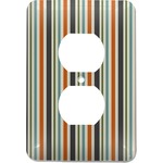 Orange & Blue Stripes Electric Outlet Plate