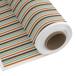 Orange & Blue Stripes Fabric by the Yard - Copeland Faux Linen
