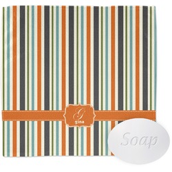 Orange & Blue Stripes Washcloth (Personalized)