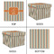 Orange & Blue Stripes Gift Boxes with Lid - Canvas Wrapped - X-Large - Approval