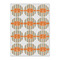 Orange & Blue Stripes Icing Circle - Small - Set of 12