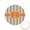 Orange & Blue Stripes Icing Circle - XSmall - Front