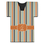 Orange & Blue Stripes Jersey Bottle Cooler (Personalized)