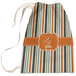 Orange & Blue Stripes Laundry Bag - Large (Personalized)