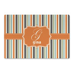 Orange & Blue Stripes Large Rectangle Car Magnet (Personalized)