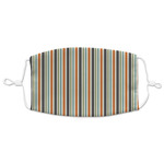 Orange & Blue Stripes Adult Cloth Face Mask - XLarge