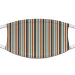 Orange & Blue Stripes Cloth Face Mask (T-Shirt Fabric)