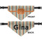 Orange & Blue Stripes Medium Dog Bandana Approval