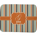 Orange & Blue Stripes Memory Foam Bath Mat - 48"x36" (Personalized)