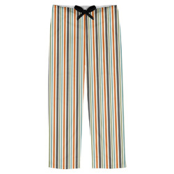 Orange & Blue Stripes Mens Pajama Pants - L