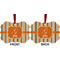 Orange & Blue Stripes Metal Benilux Ornament - Front and Back (APPROVAL)