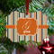 Orange & Blue Stripes Metal Benilux Ornament - Lifestyle