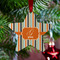 Orange & Blue Stripes Metal Star Ornament - Lifestyle