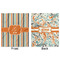 Orange & Blue Stripes Minky Blanket - 50"x60" - Double Sided - Front & Back