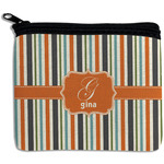 Orange & Blue Stripes Rectangular Coin Purse (Personalized)