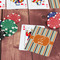 Orange & Blue Stripes On Table with Poker Chips