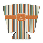 Orange & Blue Stripes Party Cup Sleeve - with Bottom (Personalized)