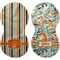 Orange & Blue Stripes Peanut Shaped Burps - Approval