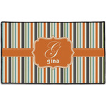 Orange & Blue Stripes Door Mat - 60"x36" (Personalized)