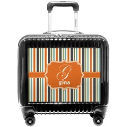 Orange & Blue Stripes Pilot / Flight Suitcase (Personalized)