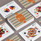 Orange & Blue Stripes Playing Cards - Front & Back View