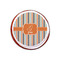 Orange & Blue Stripes Printed Icing Circle - XSmall - On Cookie