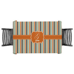 Orange & Blue Stripes Tablecloth - 58"x58" (Personalized)