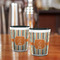 Orange & Blue Stripes Shot Glass - Two Tone - LIFESTYLE