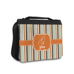 Orange & Blue Stripes Toiletry Bag - Small (Personalized)