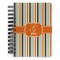 Orange & Blue Stripes Spiral Journal Small - Front View