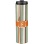 Orange & Blue Stripes Stainless Steel Skinny Tumbler - 20 oz (Personalized)