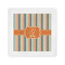 Orange & Blue Stripes Cocktail Napkins (Personalized)