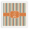 Orange & Blue Stripes Paper Dinner Napkins (Personalized)