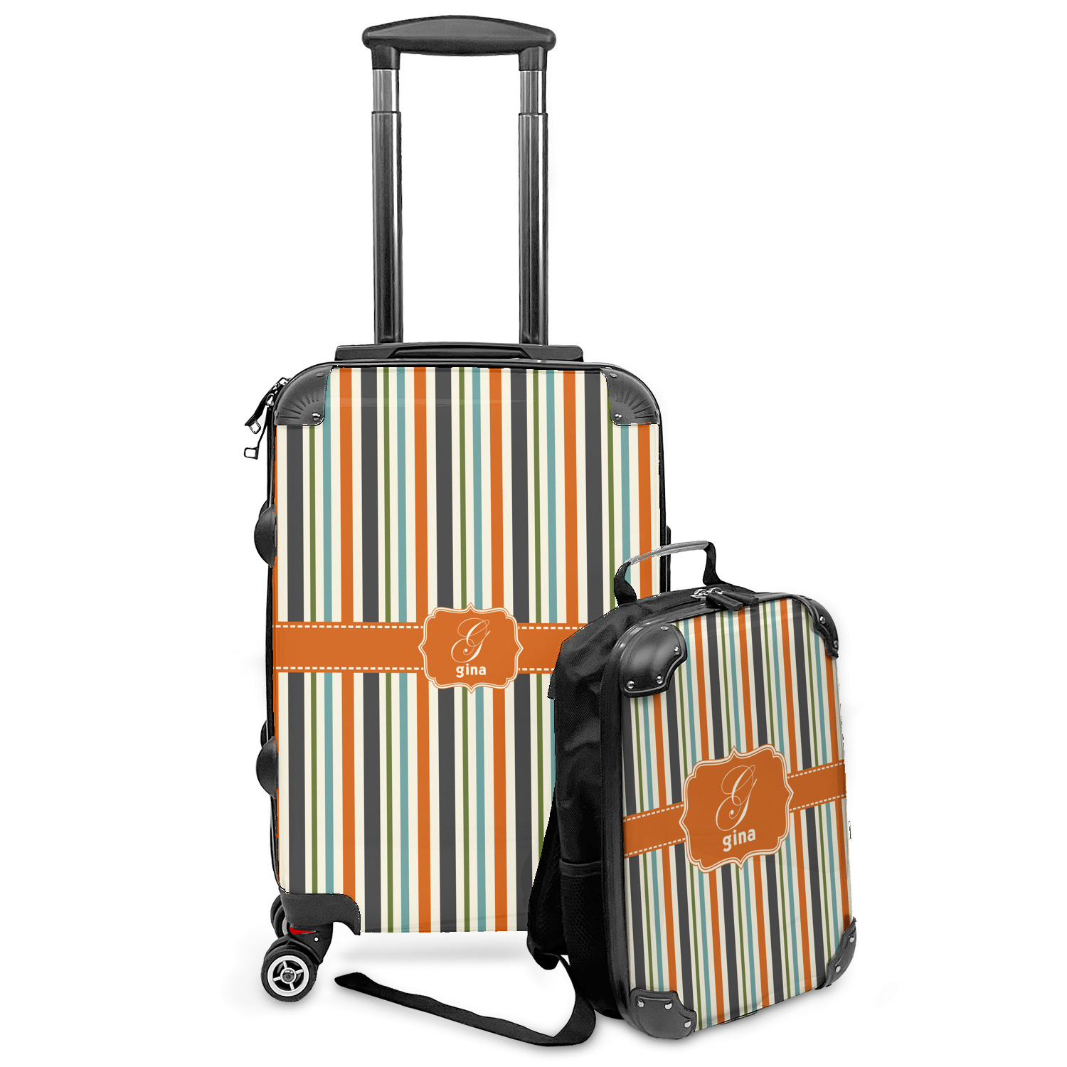 Striped cheap luggage set