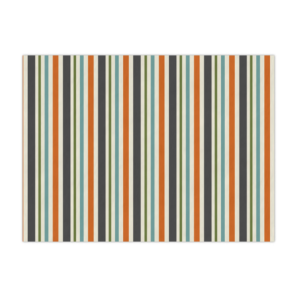 Custom Orange & Blue Stripes Large Tissue Papers Sheets - Heavyweight